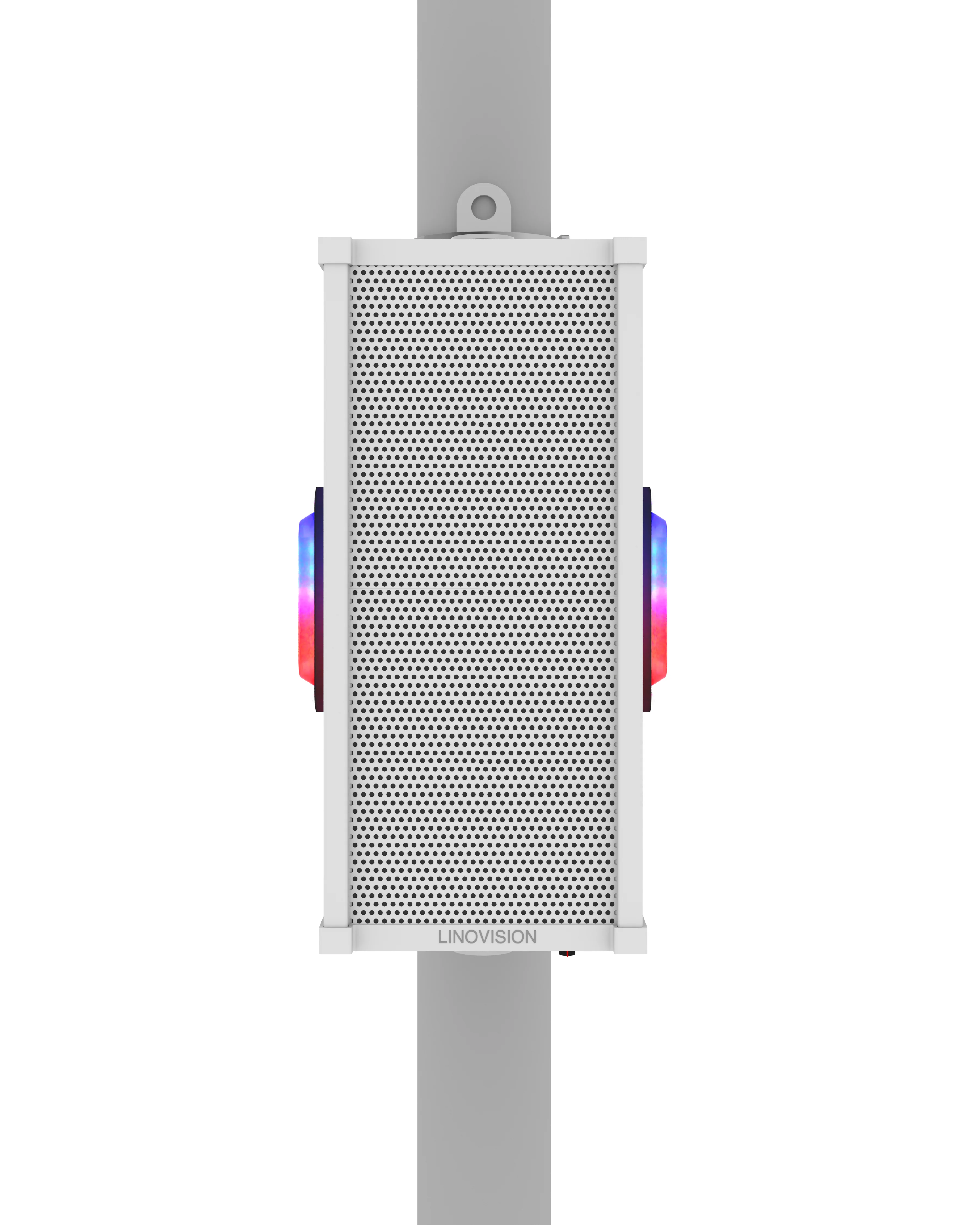 مكبر صوت خارجي مزود بضوء أحمر/أزرق وميكروفون مدمج ومضخم